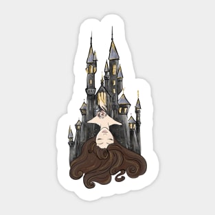 Sleeping Beauty Castle - Brunette Sticker